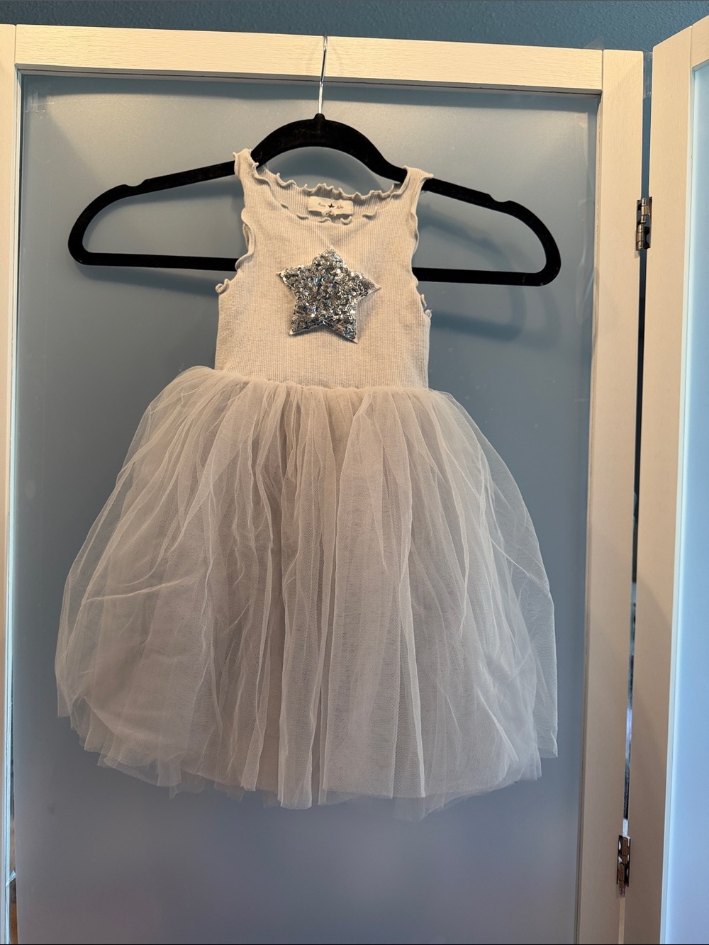 Petite Hailey Gray Star Tutu Dress Size 2 Sequin Star Tulle Skirt Boutique 2